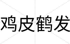 鸡皮鹤发