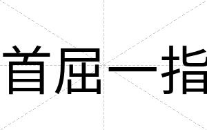首屈一指