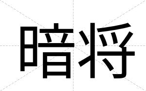 暗将
