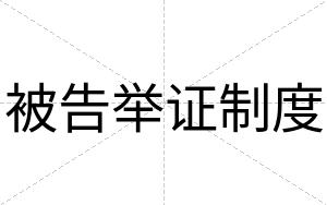 被告举证制度