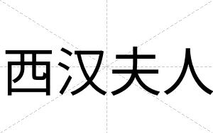 西汉夫人