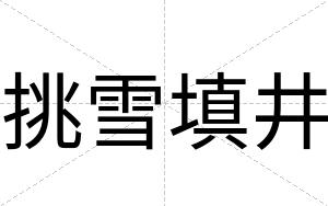 挑雪填井