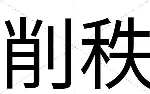 削秩