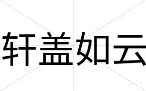 轩盖如云