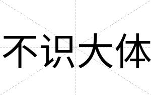 不识大体