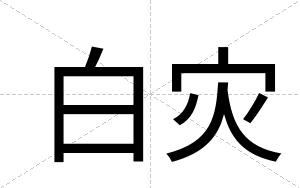 白灾