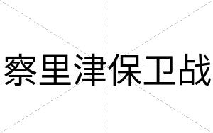 察里津保卫战