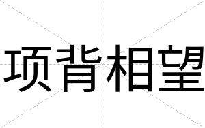 项背相望