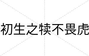 初生之犊不畏虎