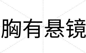 胸有悬镜