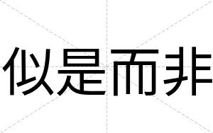 似是而非