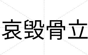 哀毁骨立