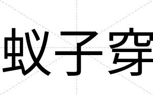 蚁子穿