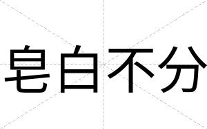 皂白不分