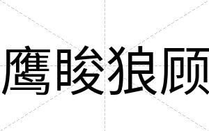 鹰睃狼顾