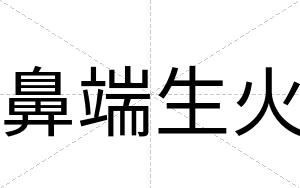 鼻端生火