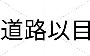 道路以目