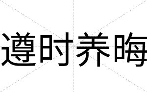 遵时养晦