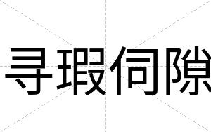 寻瑕伺隙