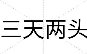 三天两头