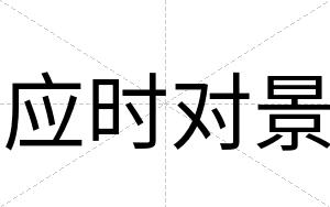 应时对景