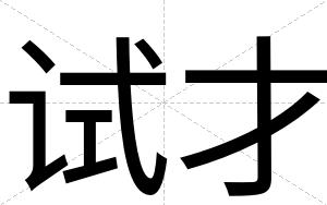 试才