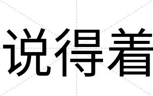 说得着