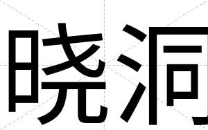 晓洞
