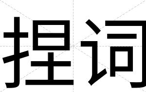 捏词