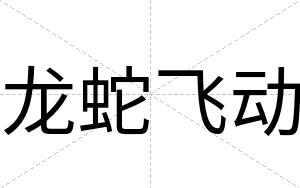 龙蛇飞动