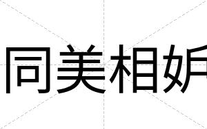 同美相妒