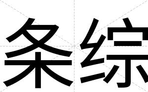 条综