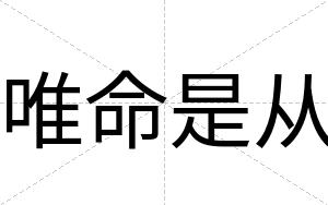 唯命是从