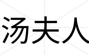 汤夫人
