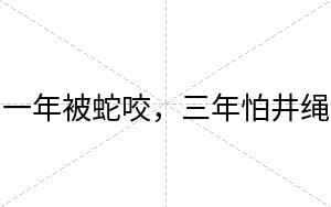 一年被蛇咬，三年怕井绳