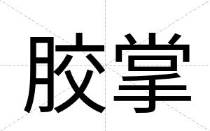 胶掌