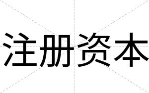 注册资本