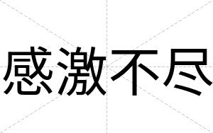 感激不尽