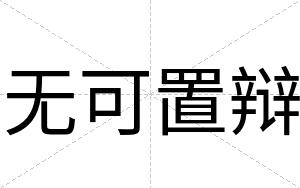 无可置辩