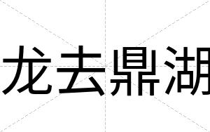 龙去鼎湖