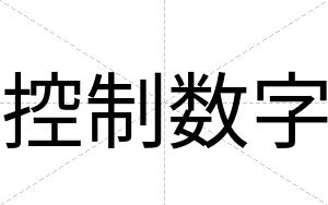 控制数字