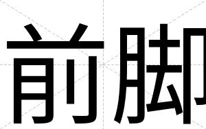 前脚