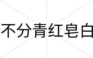 不分青红皂白