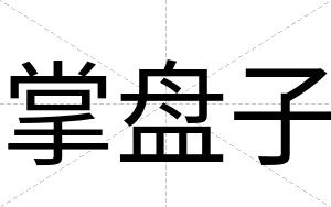 掌盘子