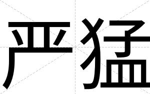 严猛
