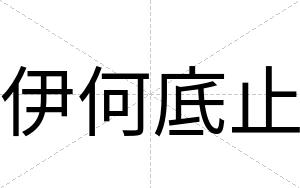 伊何底止