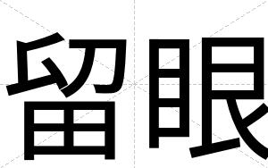留眼