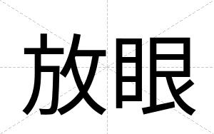 放眼