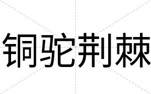 铜驼荆棘