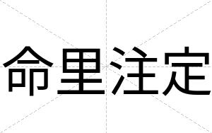 命里注定